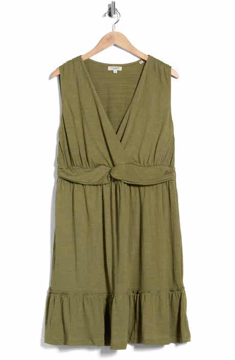 MAX STUDIO Front Knot Tiered Dress