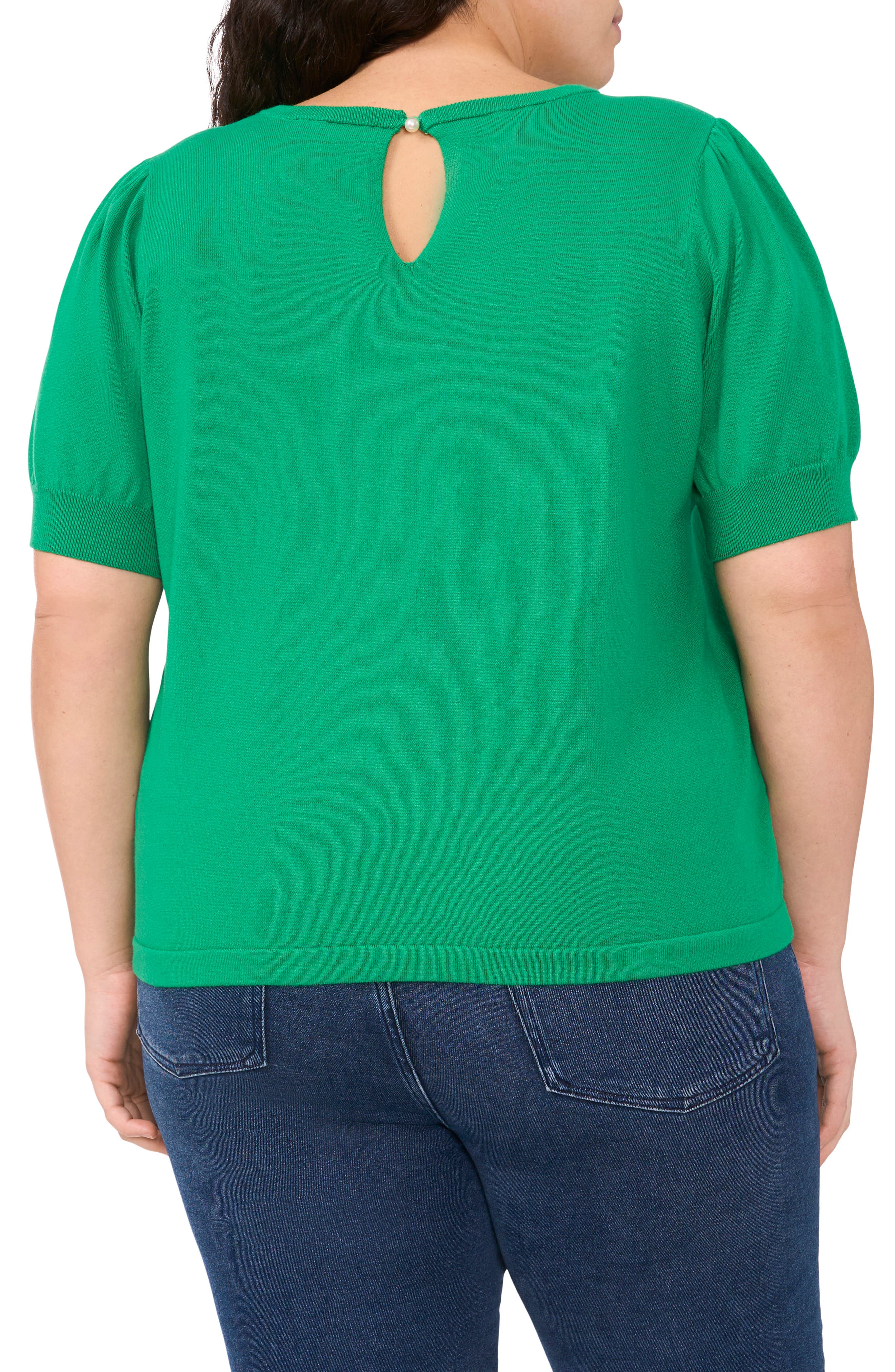 Short Sleeve Cotton Sweater - image 2