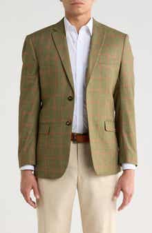 Gino Vitale Slim Fit Windowpane Blazer