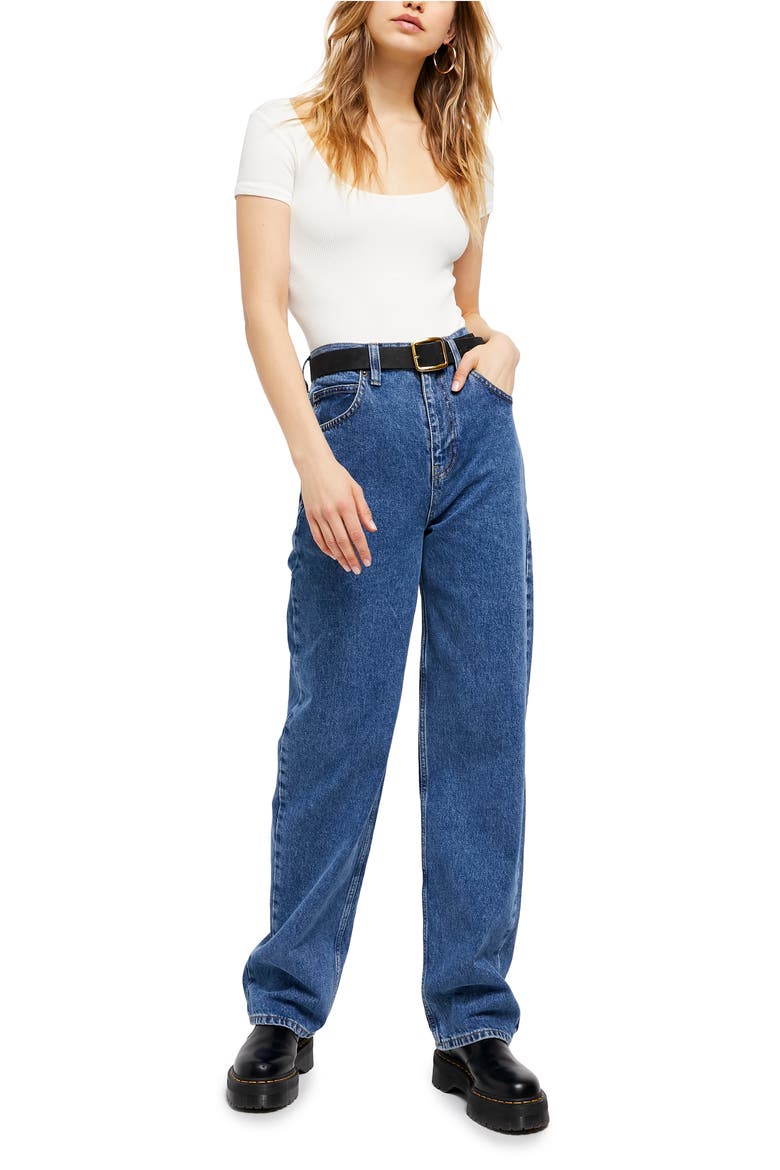 High Waist Modern Boyfriend Jeans, Alternate, color, MID VINTAGE