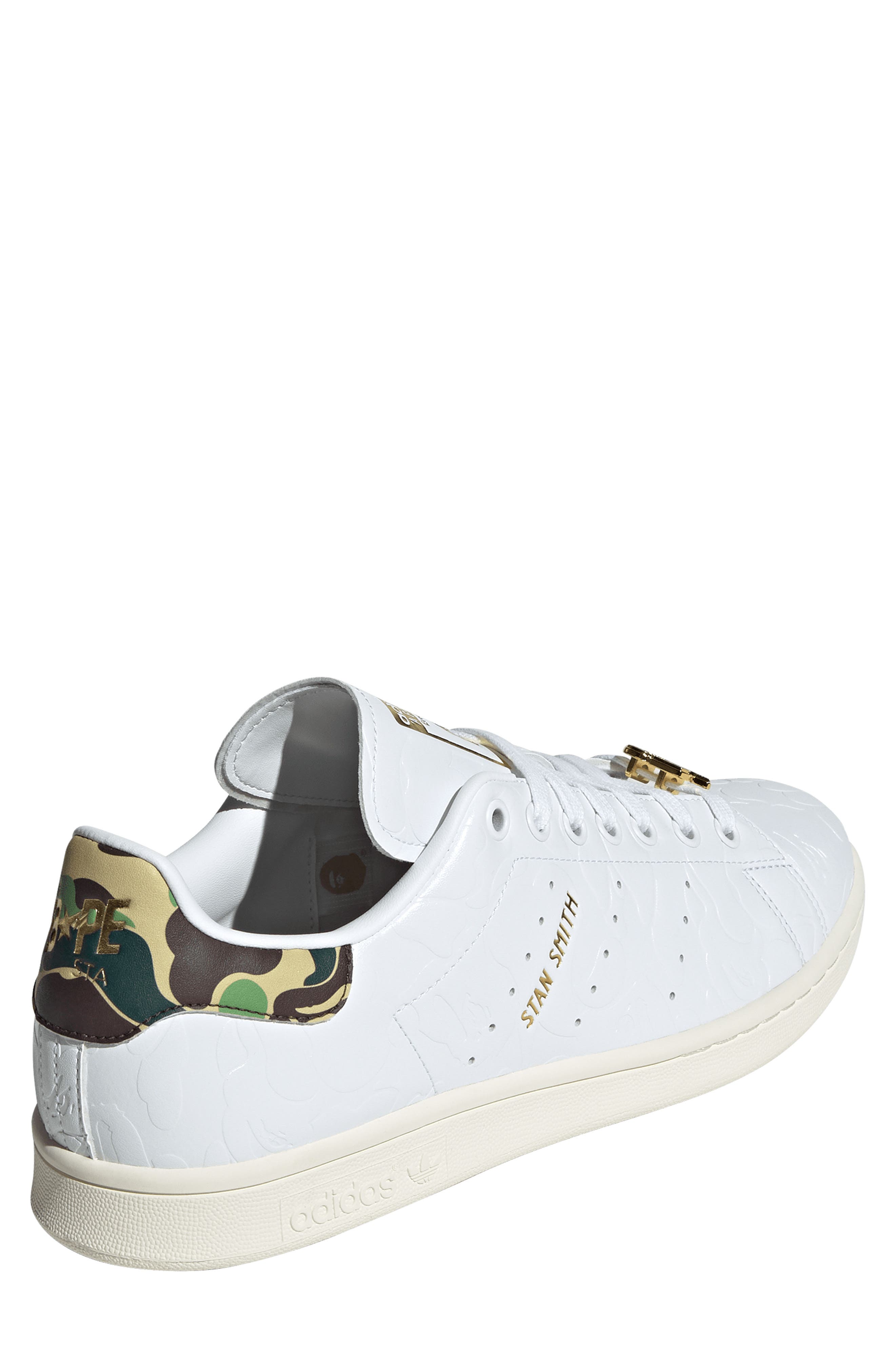 adidas x BAPE Stan Smith Sneaker, Alternate, color, White