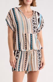 Elan Kanga Drawstring Hem Cover-Up Hoodie