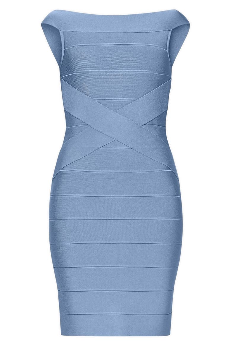 Off the Shoulder Bandage Minidress, Alternate, color, TRUE BLUE