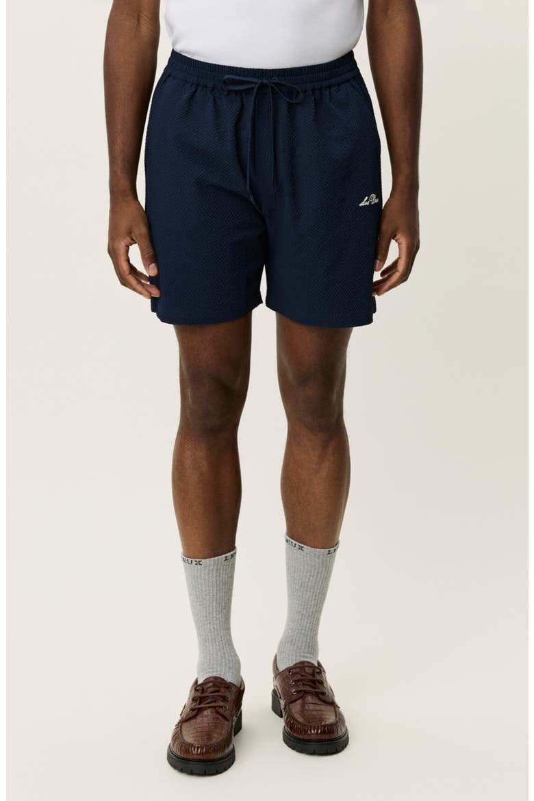 Stan Seersucker Swim Shorts, Alternate, color, DARK NAVY
