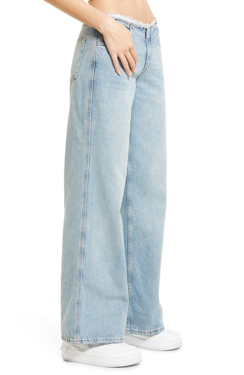 BDG Urban Outfitters Puddle Raw Waist Low Rise Flare Jeans, Alternate, color,