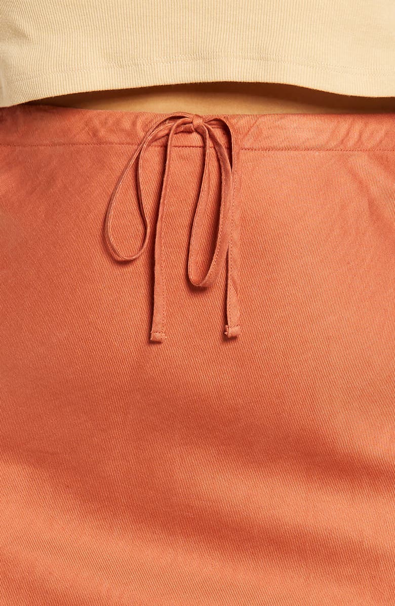 Madewell Linen Blend Drawstring Midi Skirt, Alternate, color,