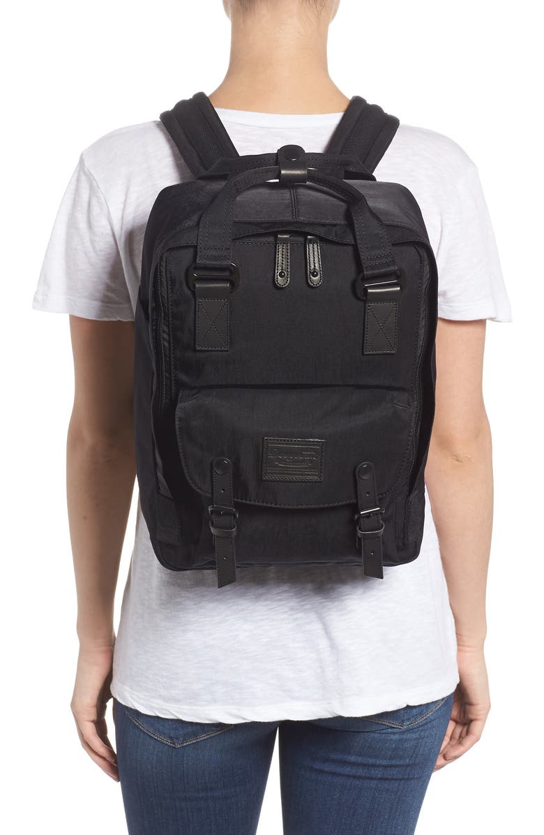 Doughnut Macaroon Black Series Water Resistant Backpack, Alternate, color,