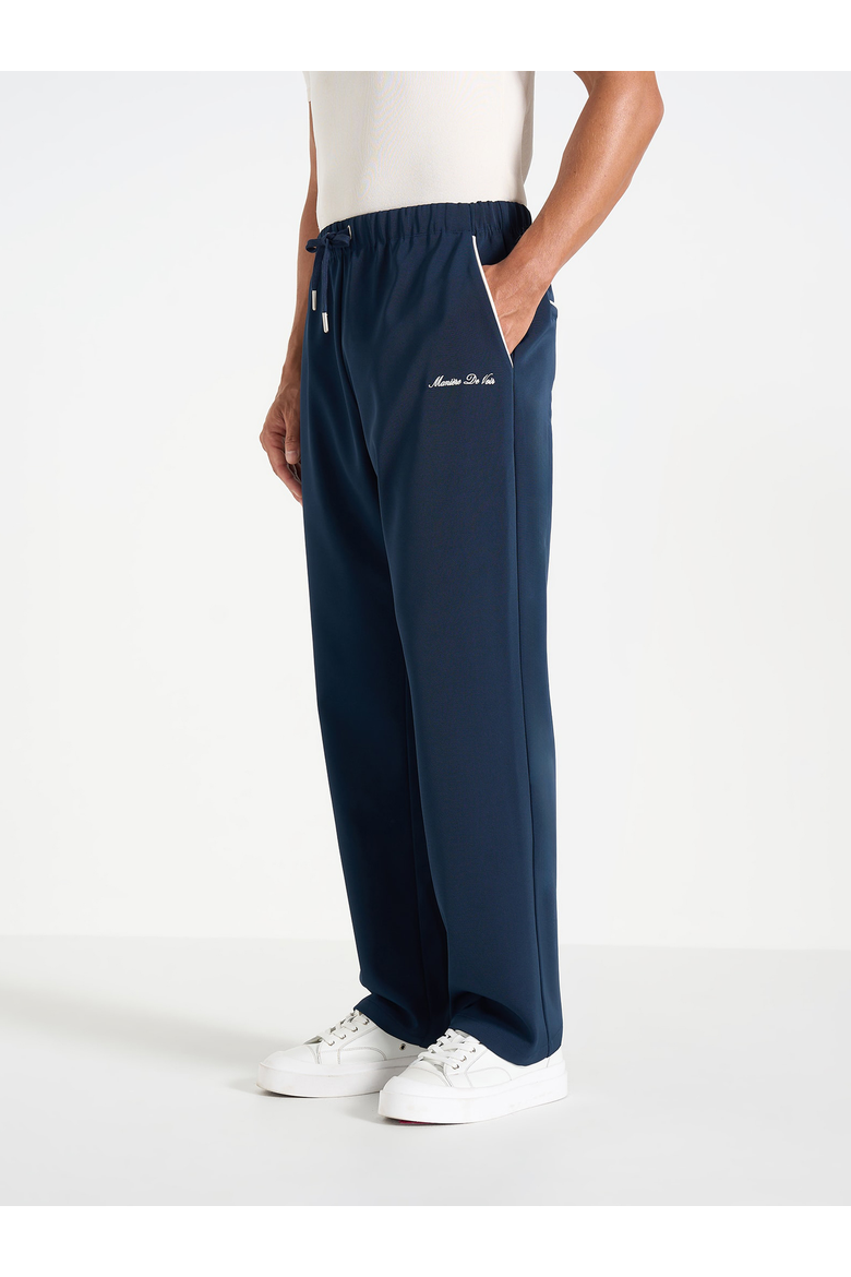 Signature Piped Track Pants, Main, color, Dark Navy