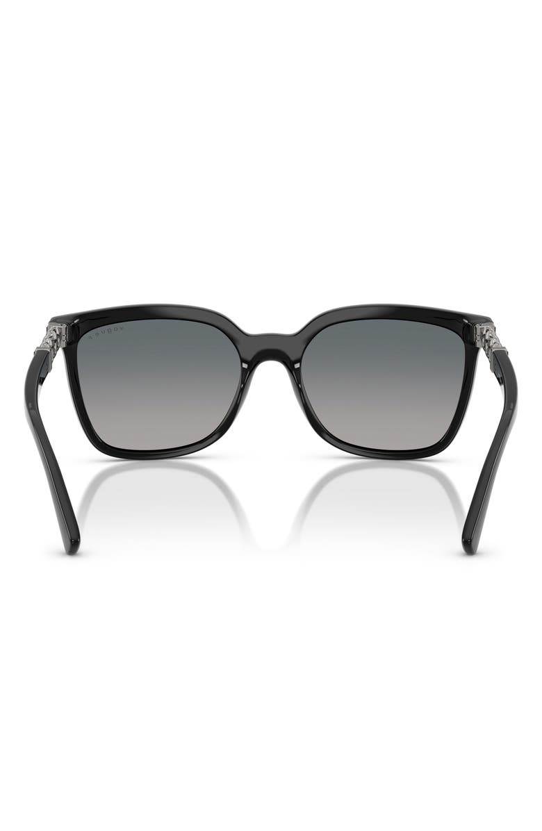 VOGUE 56mm Polarized Gradient Square Sunglasses, Alternate, color, Black