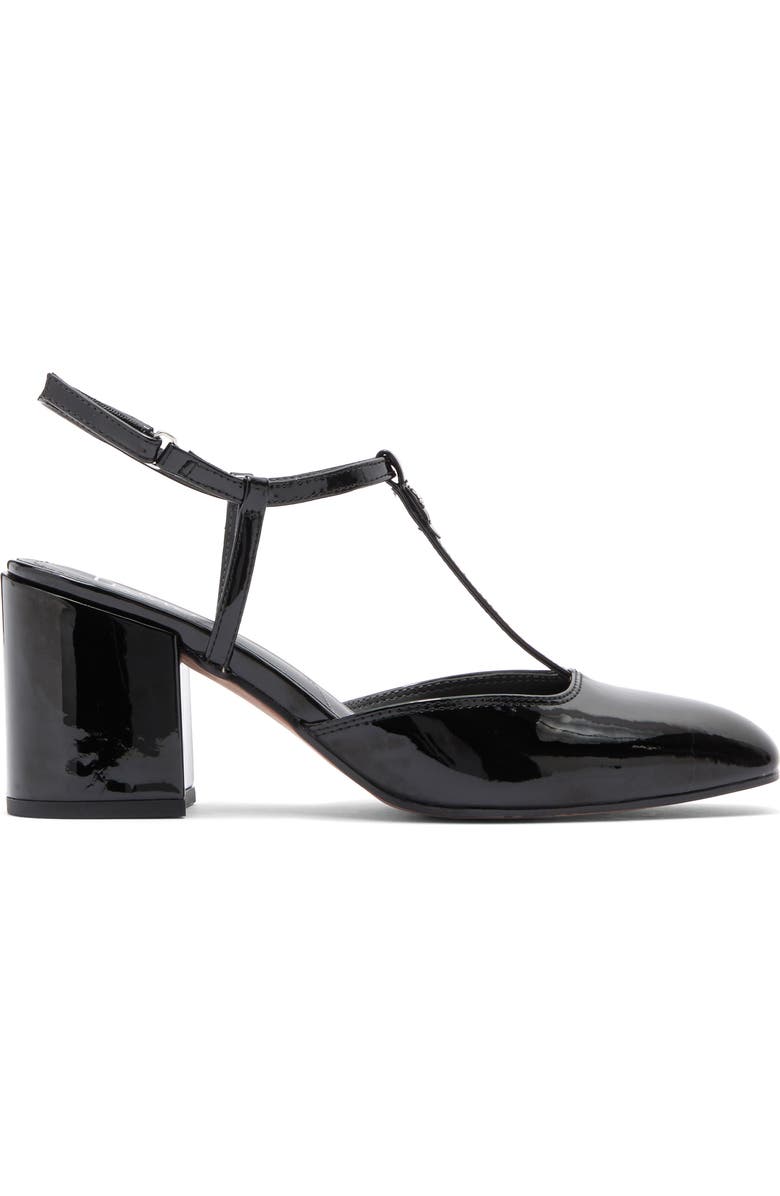 Franco Sarto Tasha T-Strap Pump, Alternate, color, Black Patent