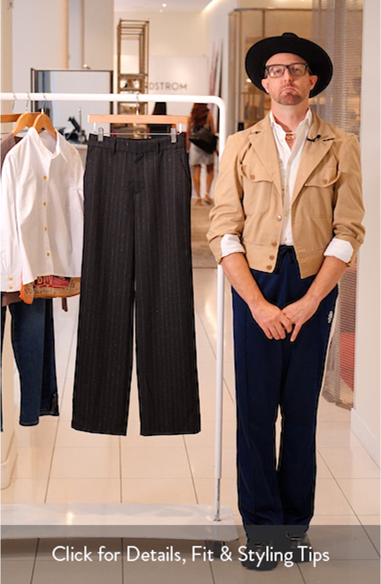 The Relaxed Pinstripe Straight Leg Trousers, sales video thumbnail