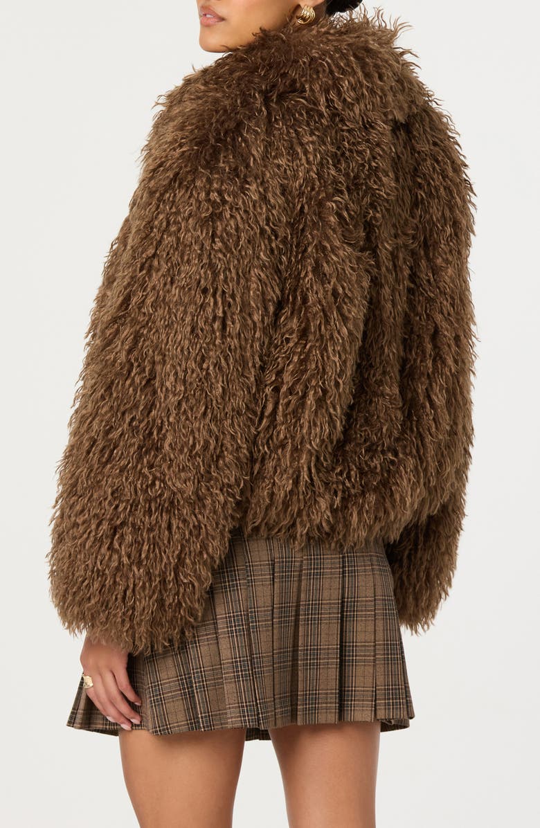 ASTR the Label Kamrath Faux Fur Jacket, Alternate, color, Brown