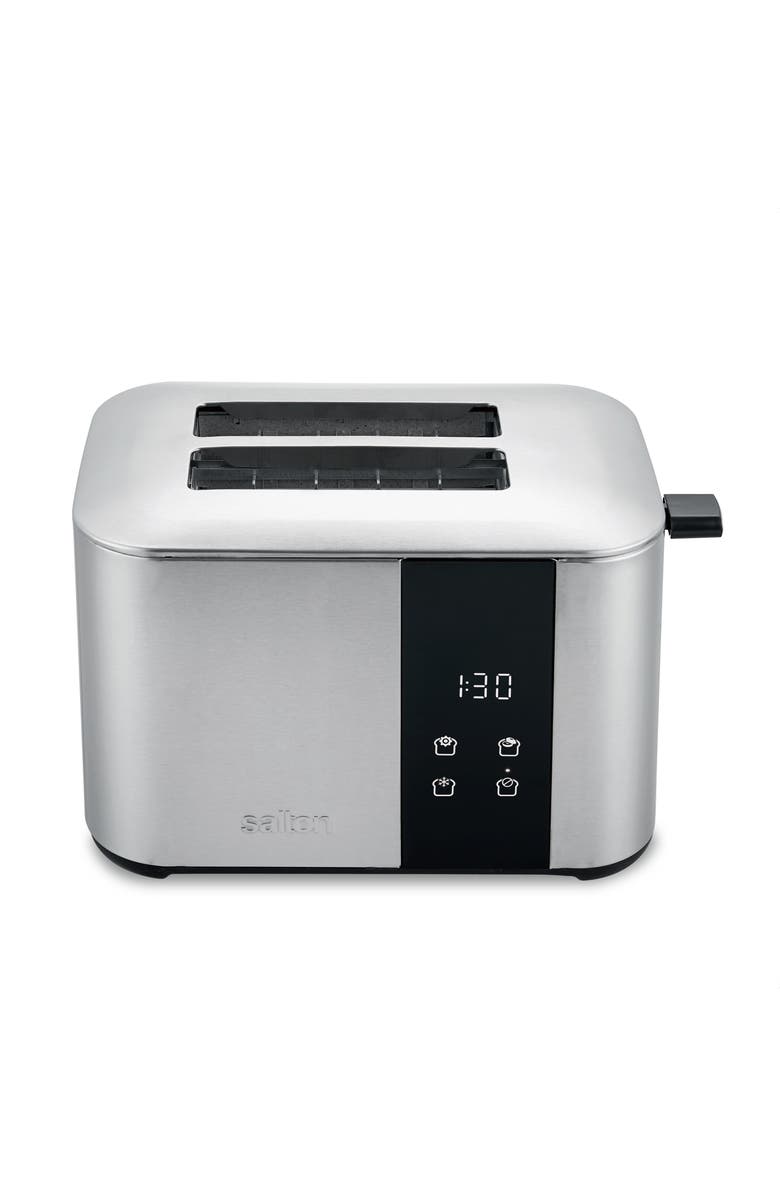 Salton Stainless Steel Digital Countdown Toaster 2 Slice, Alternate, color, Silver
