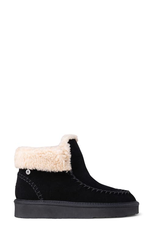 Minnetonka Chandra Faux Shearling Lined Bootie In Black