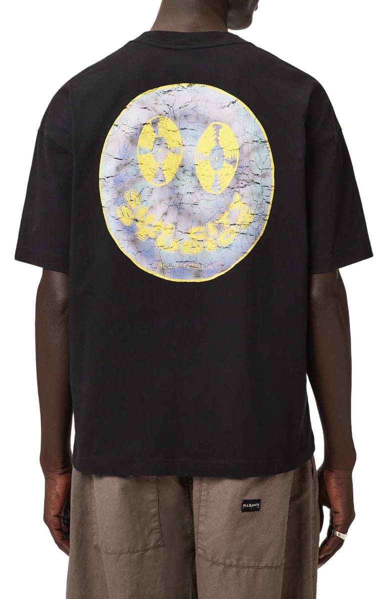 AllSaints Spinner Graphic T-Shirt, Alternate, color, Washed Black