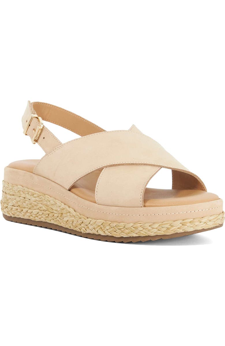 Dune London Kiya Slingback Platform Wedge Sandal, Main, color, Blush