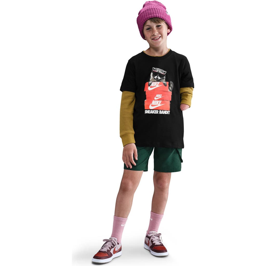 Nike Kids' Sneaker Bandit Cotton Graphic T-shirt In Black