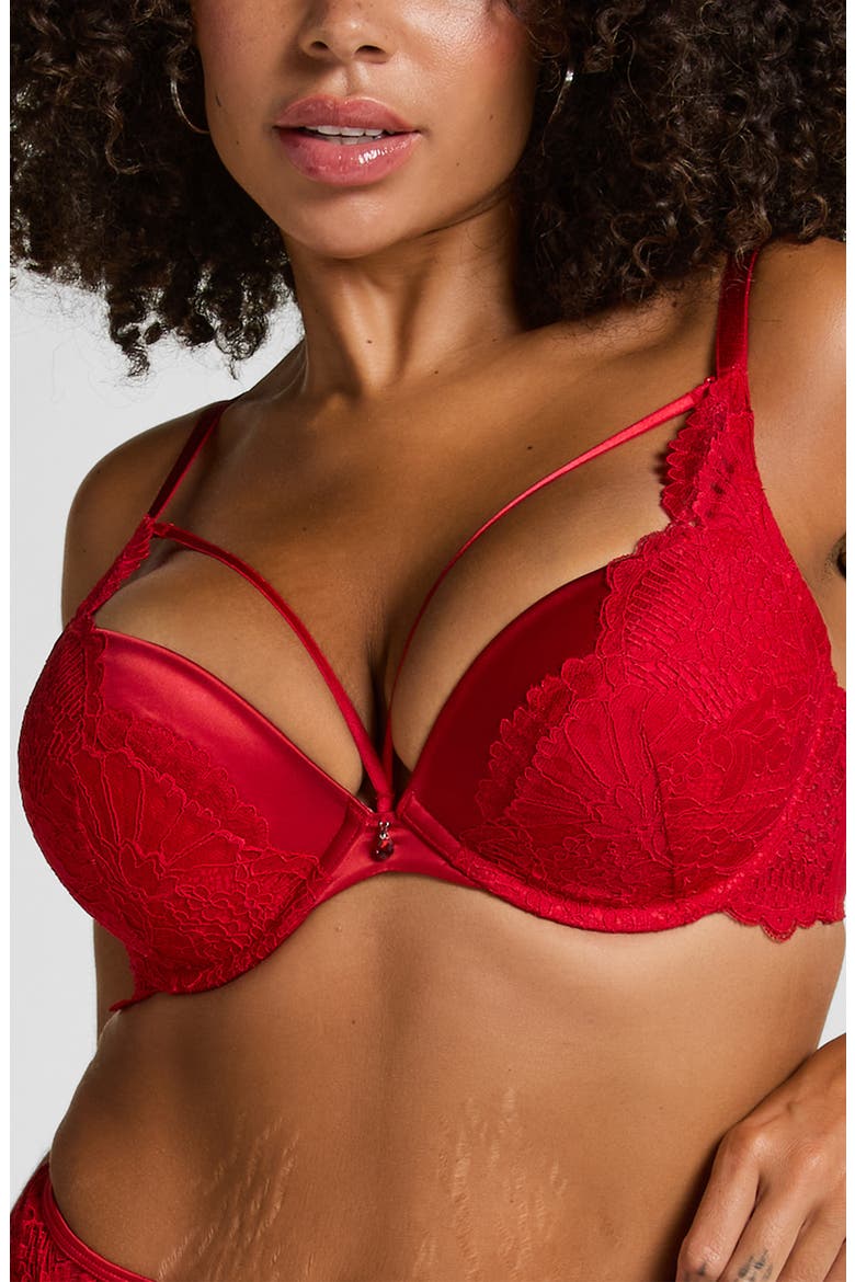 Whitney Padded Underwire Maximizer Bra, Main, color, CHILI PEPPER