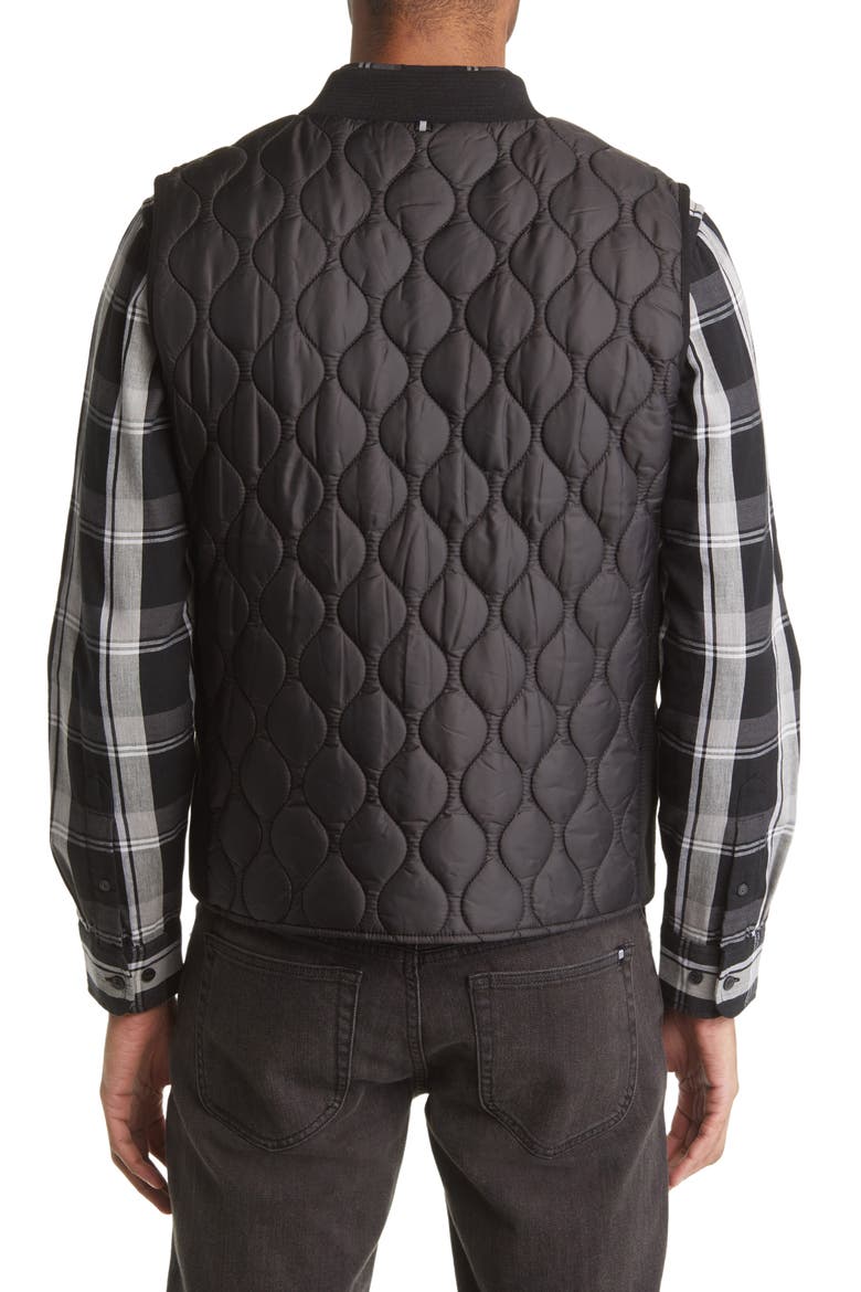 Water Repellent Puffer Vest, Alternate, color, BLACK