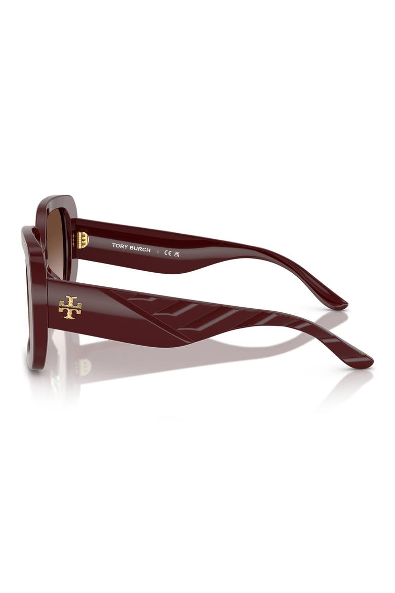 54mm Butterfly Sunglasses, Alternate, color, BROWN GRAD