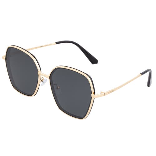 Bertha Emilia Polarized Sunglasses In Gold/black