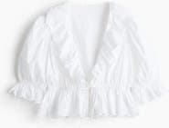 H&M Broderie Anglaise Cotton Blouse