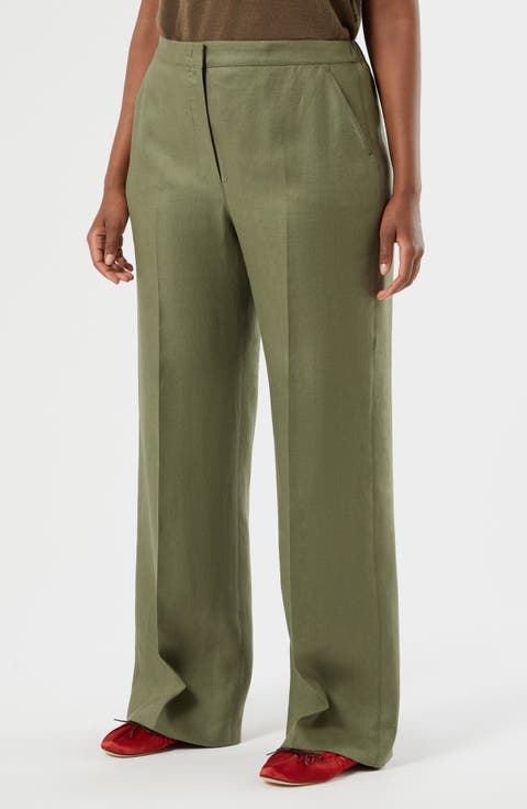 Canapa Linen Wide Leg Pants (Plus)