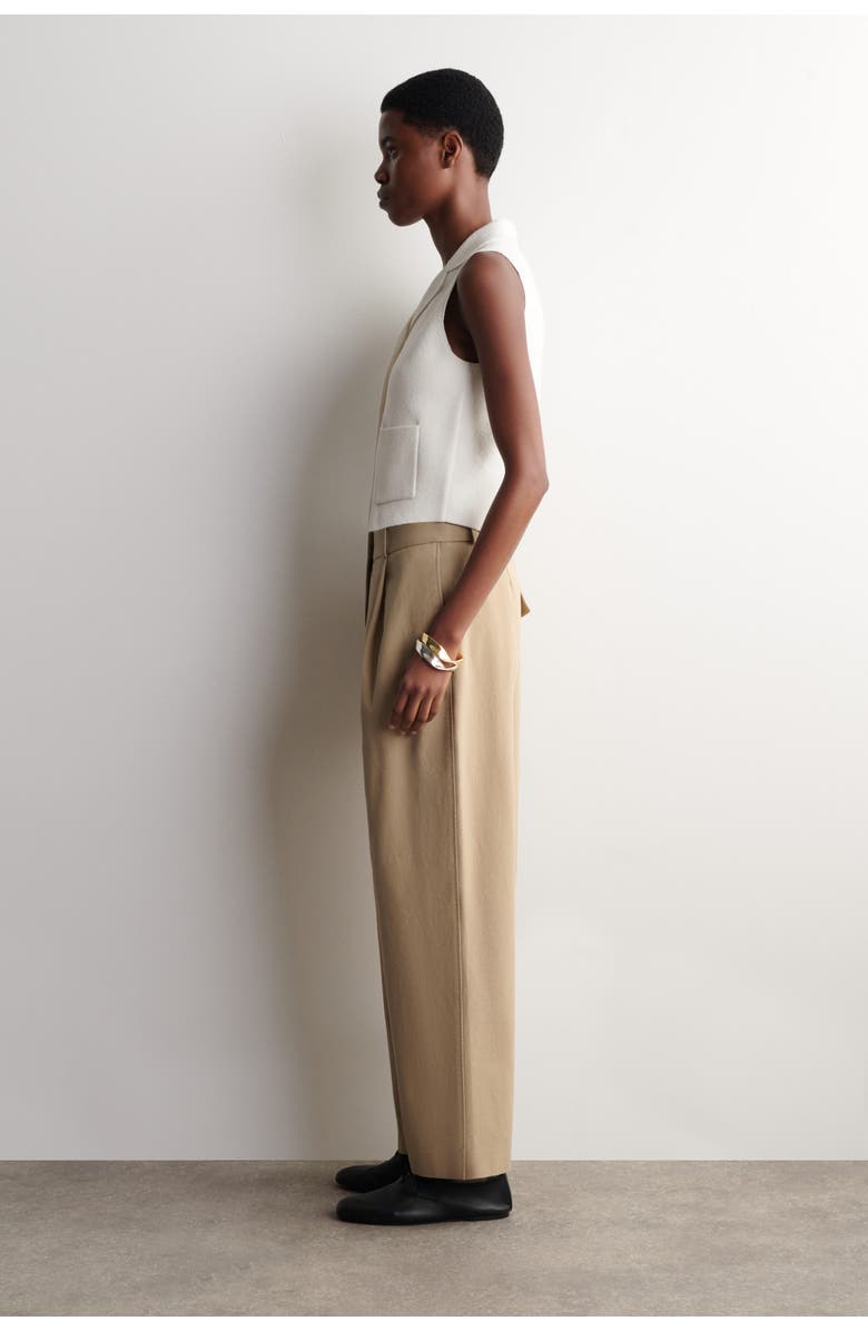 COS Bouclé-Knit Vest, Alternate, color, White