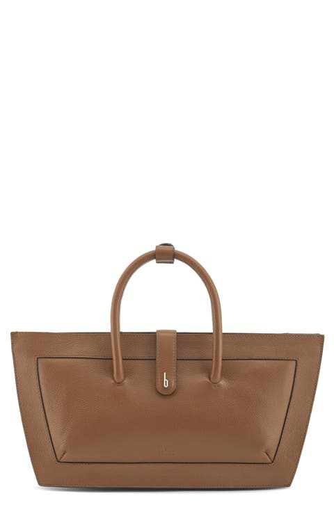 Frida Leather Baguette Top Handle Bag