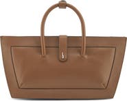 behno Frida Leather Baguette Top Handle Bag