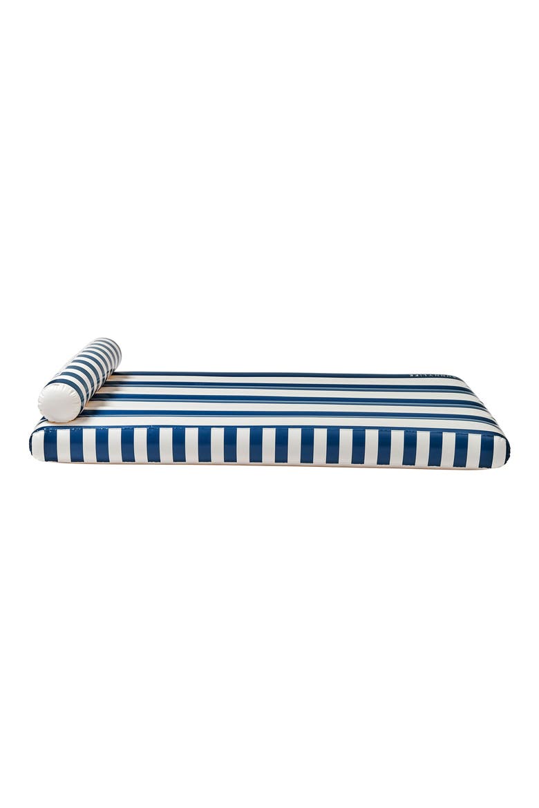 Luxe Lilo Inflatable Pool Float, Alternate, color, BLUE