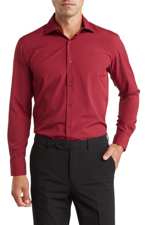 Burgundy dress shirt online