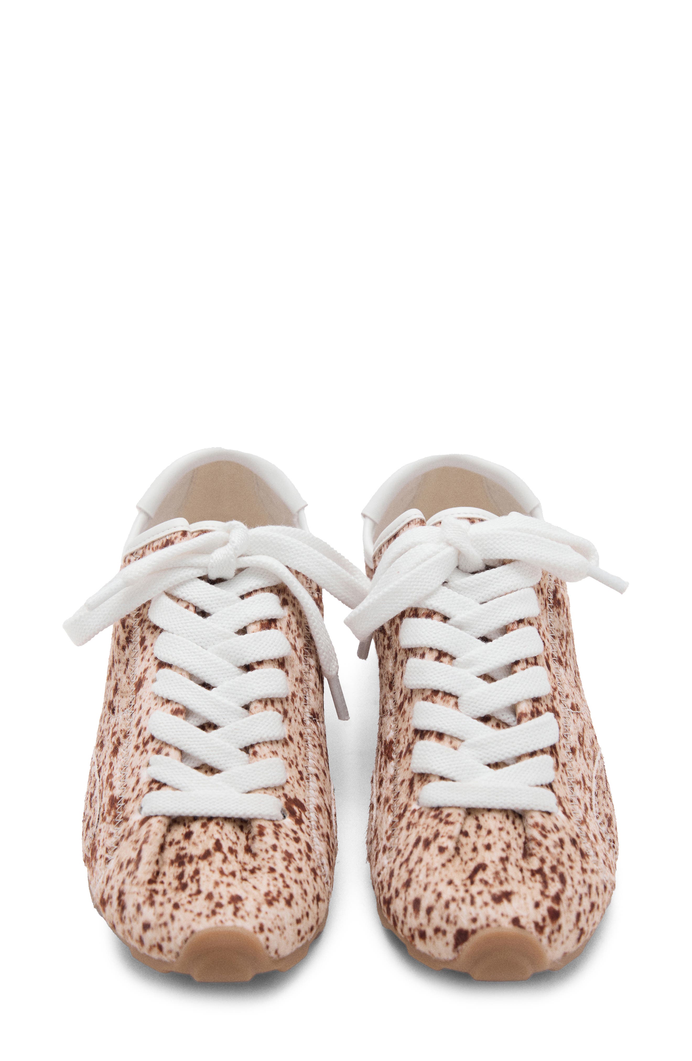 MANGO Genuine Calf Hair Sneaker, Alternate, color, Beige Calf Hair