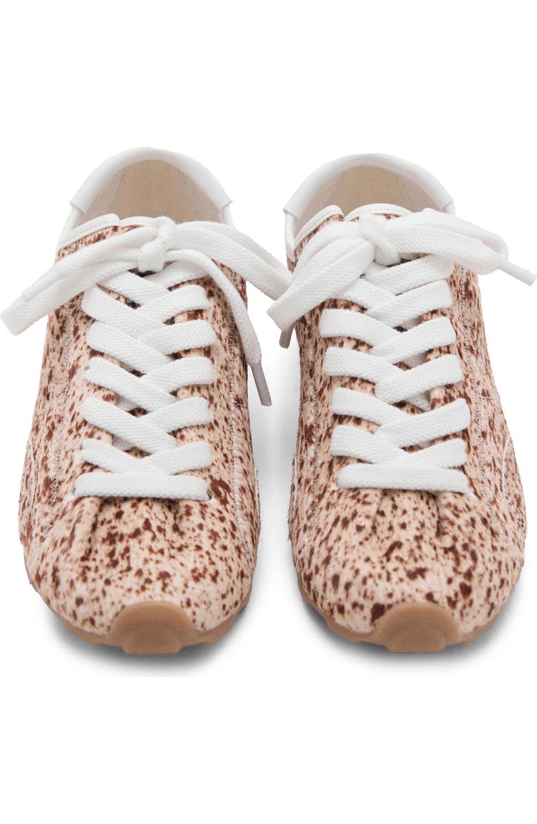 MANGO Genuine Calf Hair Sneaker, Alternate, color, Beige Calf Hair