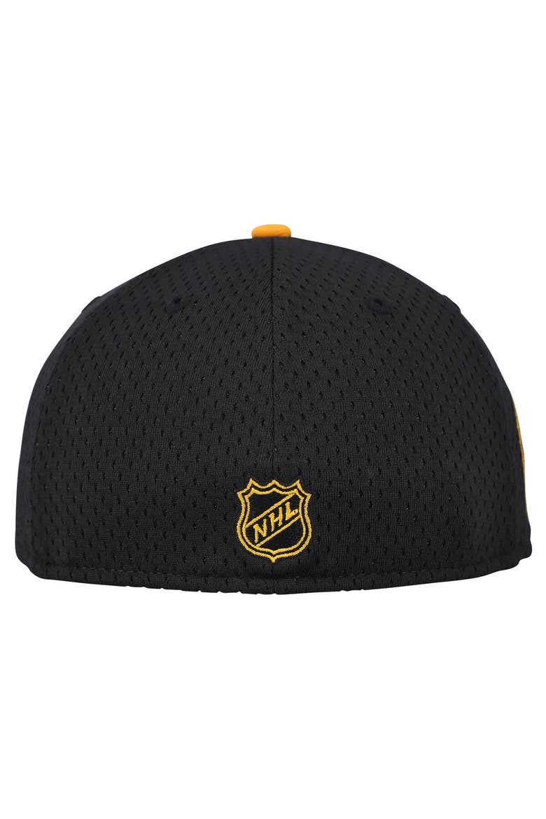 Men's New Era Black/Gold Boston Bruins Mesh Crown Two-Tone 59FIFTY Fitted Hat, Alternate, color, Black