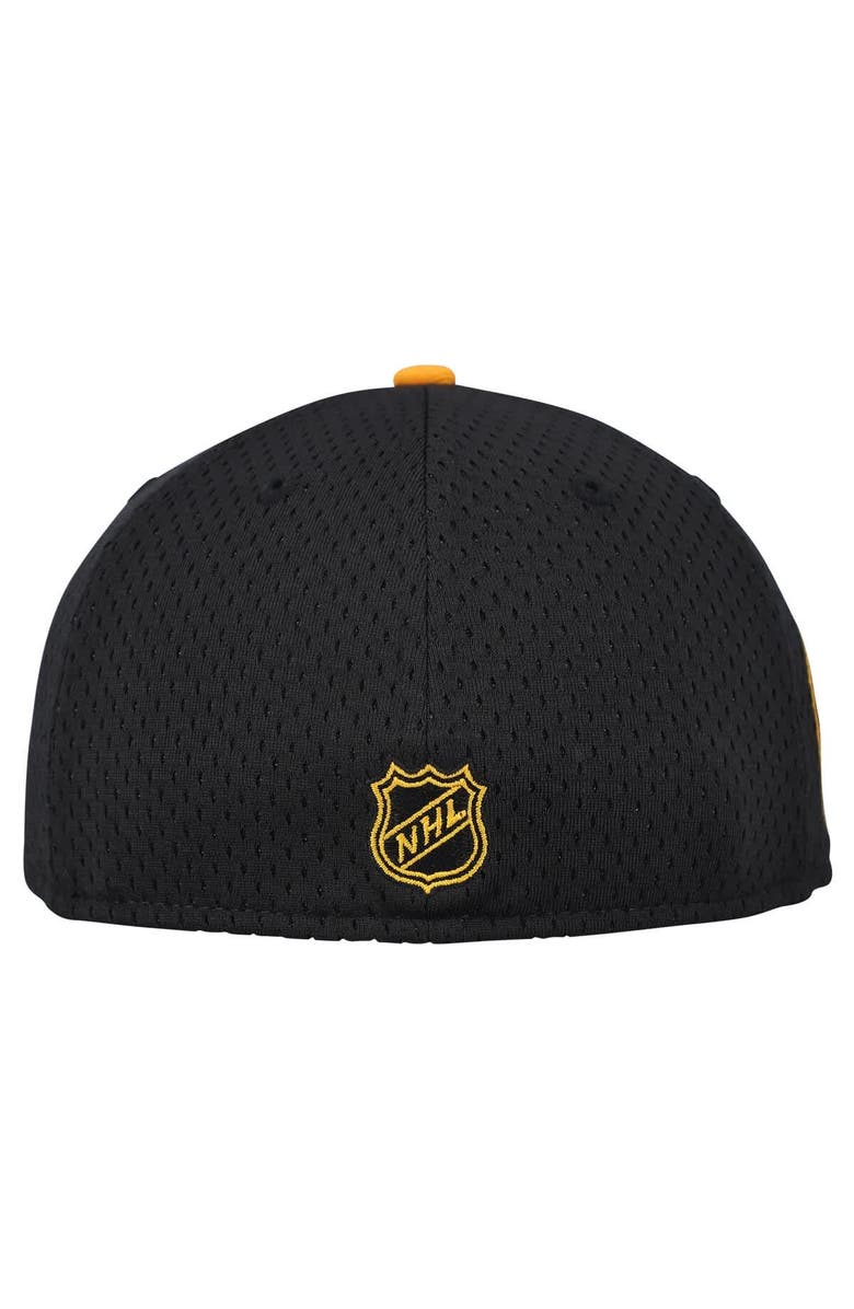 New Era Men's New Era Black/Gold Boston Bruins Mesh Crown Two-Tone 59FIFTY Fitted Hat, Alternate, color, Black