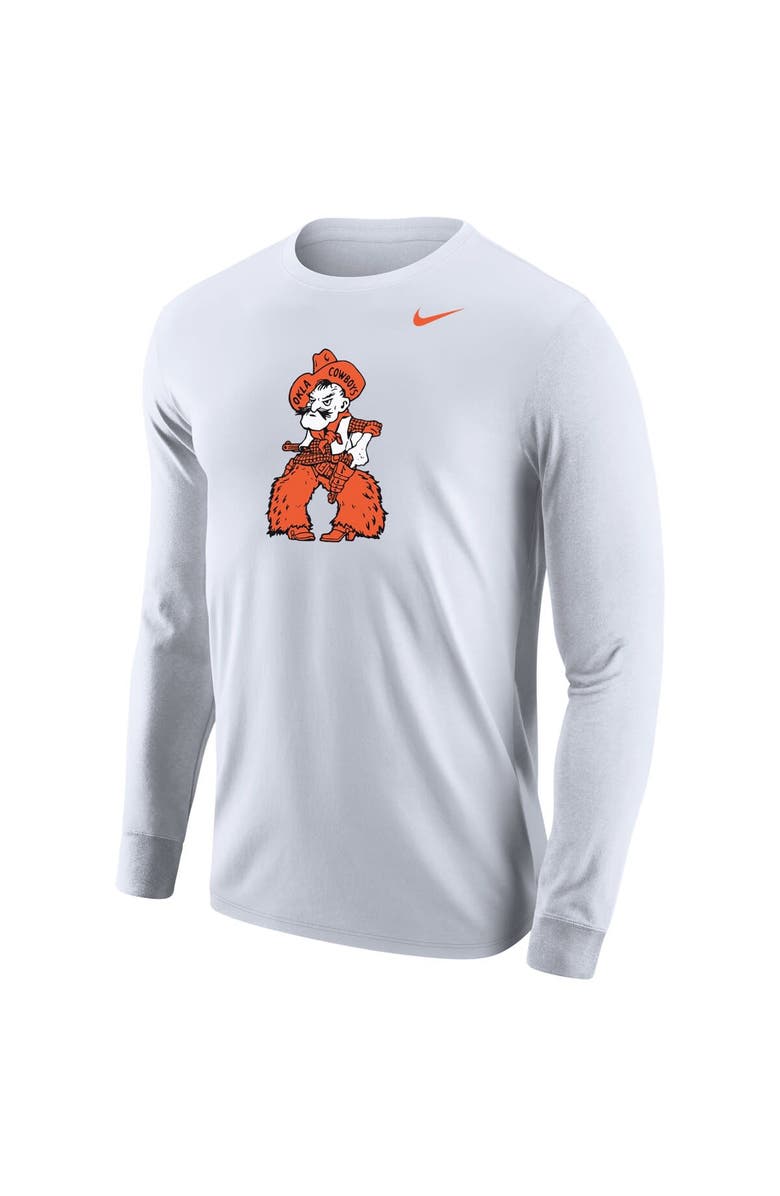 Nike Men's Nike White Oklahoma State Cowboys Fuzzy Chaps Long Sleeve T-Shirt, Alternate, color, 