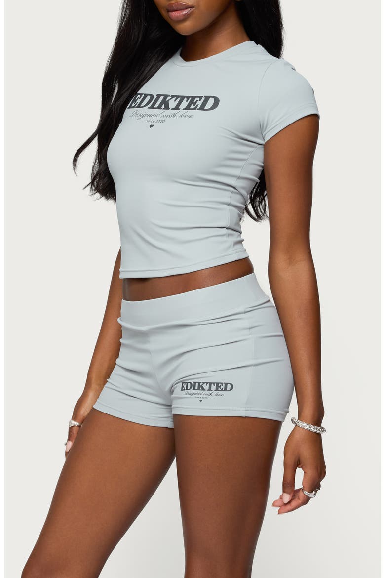 With Love Babydoll T-Shirt, Alternate, color, GRAY