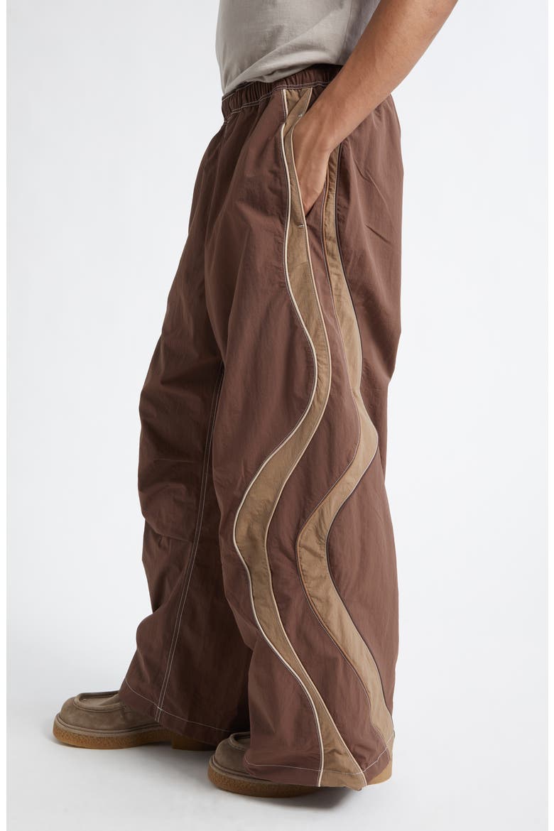 Gender Inclusive UFO Nylon Wide Leg Track Pants, Alternate, color, BROWN