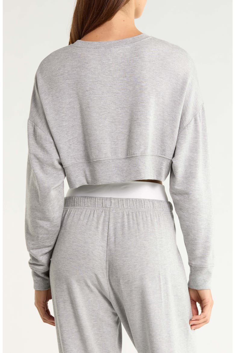 Noah Crop Fleece Sweatshirt, Alternate, color, HEATHER GREY