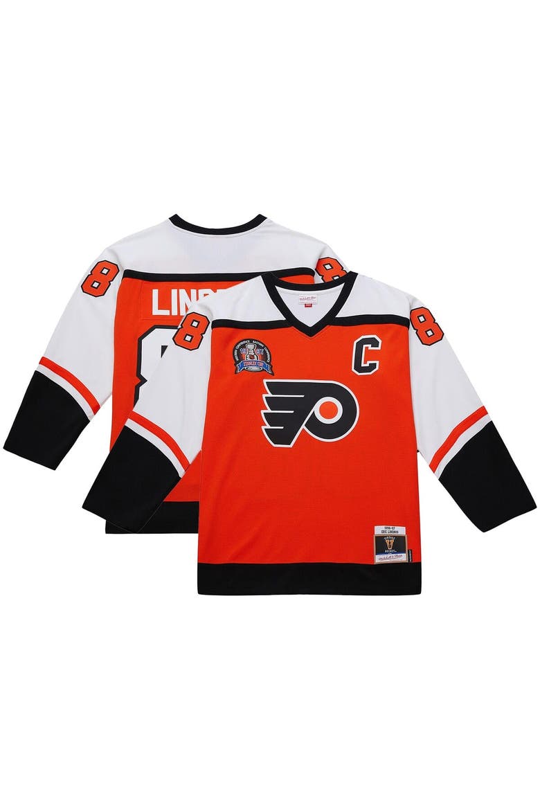 Men's Mitchell & Ness Eric Lindros Orange Philadelphia Flyers Big & Tall 1996-97 Blue Line 2.0 Jersey, Main, color, Orange