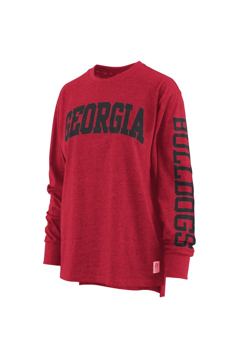 Women's Pressbox Red Georgia Bulldogs Two-Hit Canyon Long Sleeve T-Shirt, Alternate, color, Red
