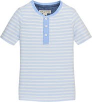 Hope & Henry Boys' Short Sleeve Henley Tee, Kids