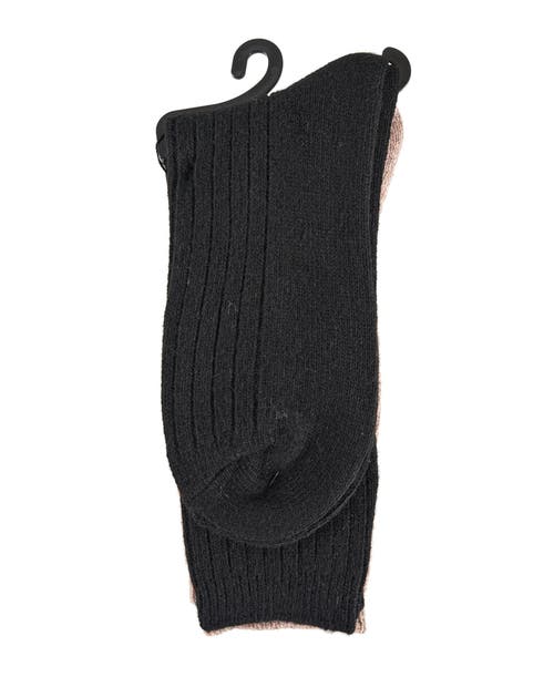 French Connection Cashmere Flat Crew Sock 2-pack In Multi