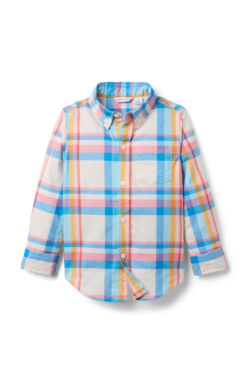Janie And Jack The Plaid Shirt In White