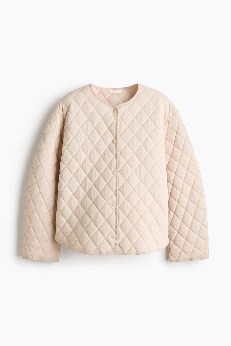 Quilted Jacket, Alternate, color, Light beige