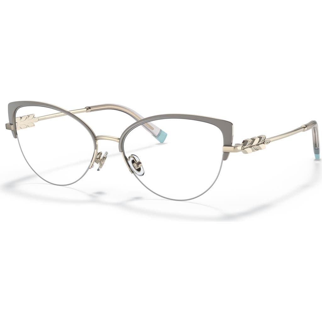 Tiffany & Co . 54mm Cat Eye Optical Glasses In Brown