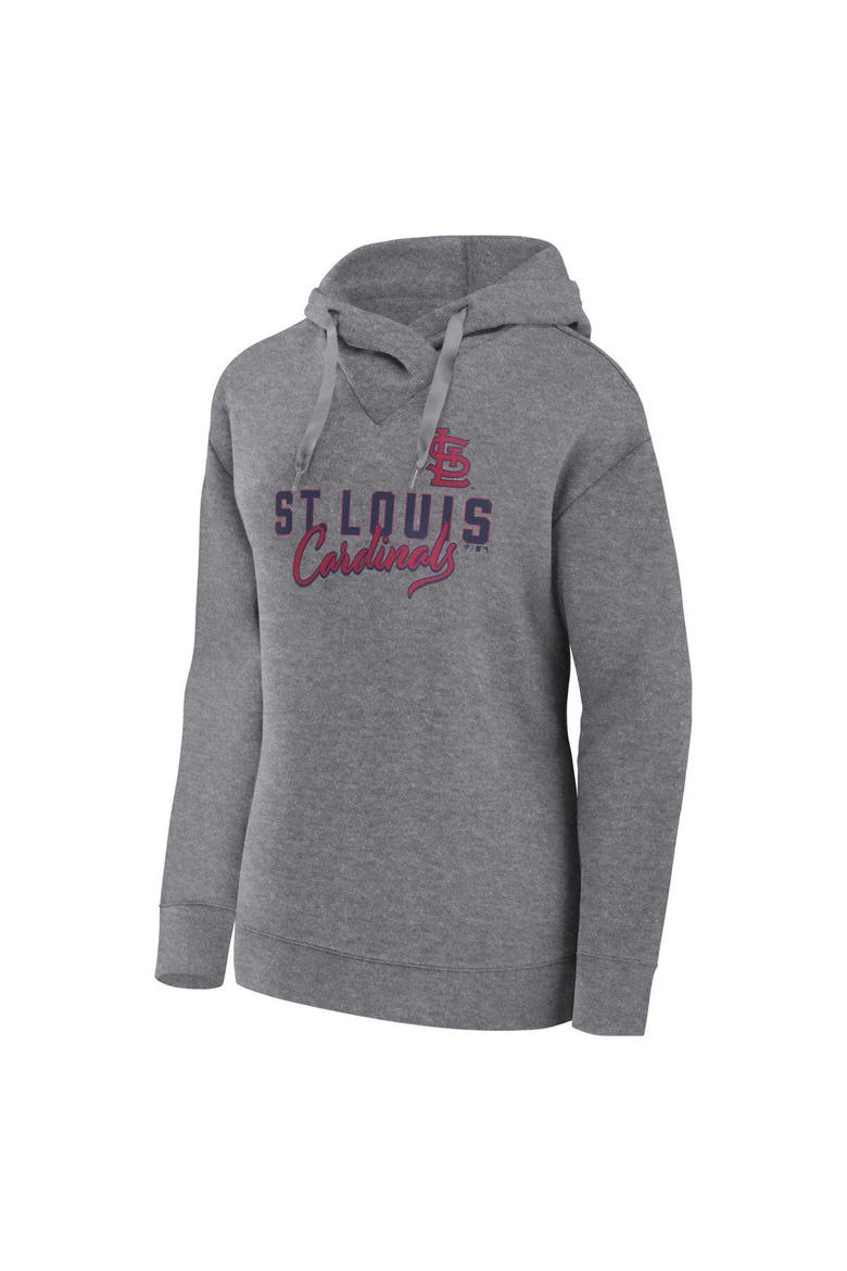 Women's Profile Heather Gray St. Louis Cardinals Plus Size Pullover Hoodie, Alternate, color, Heather Gray