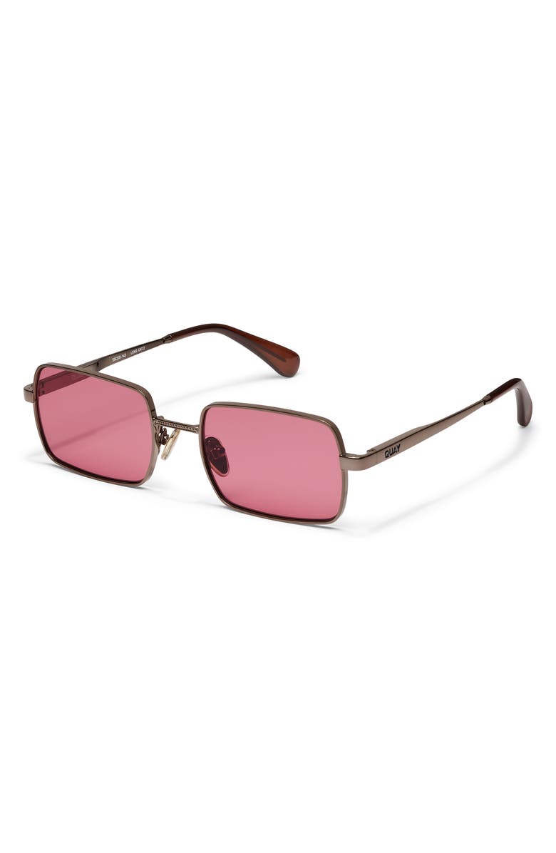 QUAY DND 55mm Small Square Sunglasses, Alternate, color, Chocolate/ Magenta