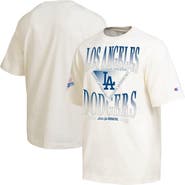 Champion Men's Champion Cream Los Angeles Dodgers Traditions Two Locations T-Shirt